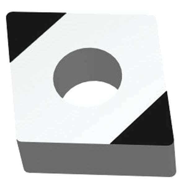 Diamond Turning Insert, Diamond, 1/2 in, CNGA, 80  Degrees, 1/32 in, CBN