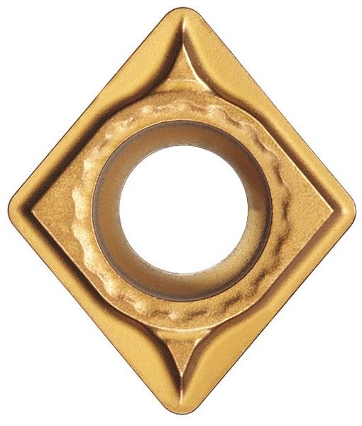 Diamond Turning Insert, Diamond, 7/32 in, CPMT, 80  Degrees, 1/64 in, Carbide
