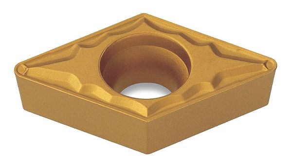 Diamond Turning Insert, Diamond, 3/8 in, DPMT, 55  Degrees, 1/32 in, Carbide