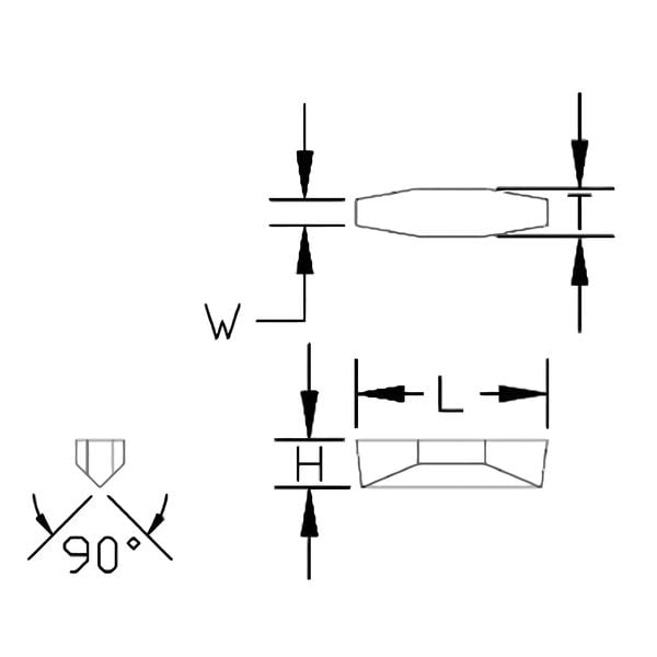 Threading Insert, V84-NV, 0.0380 in, Carbide