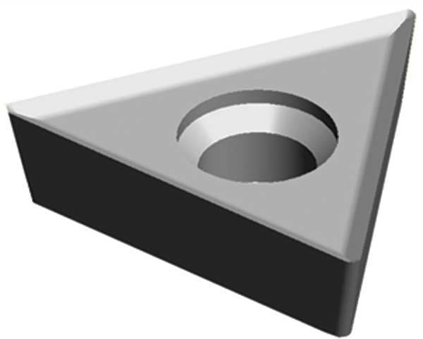 Triangle Turning Insert, Triangle, 1/4 in, TCGX, 0.008 in, Carbide
