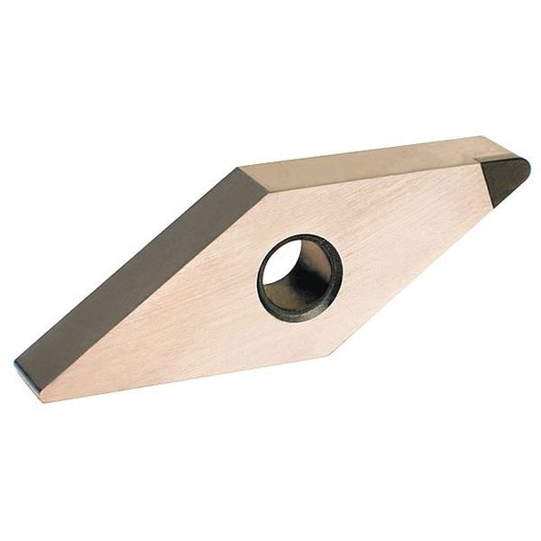 Diamond Turning Insert, Diamond, 3/8 in, VNGA, 35  Degrees, 1/32 in, CBN