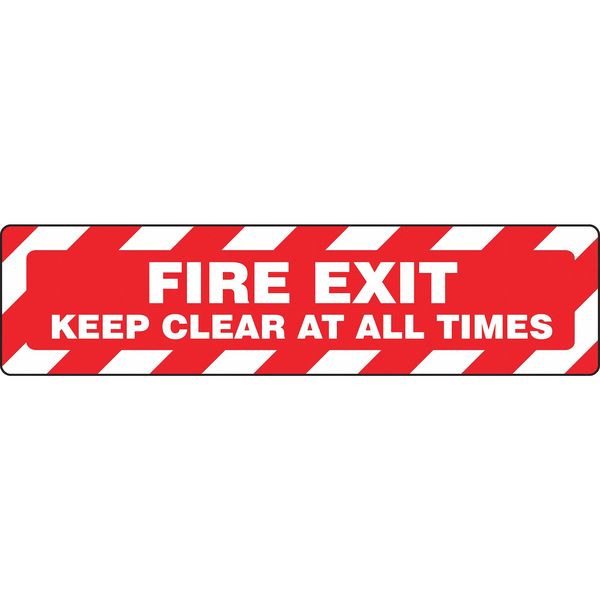 Slip-Gard Step-Style Floor Sign, 6 in H, 24 in W, Vinyl, Rectangle, English, PSR271