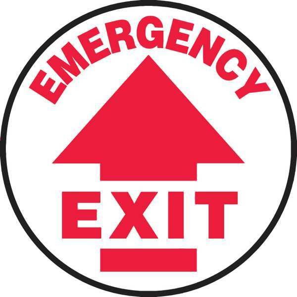 Slip-Gard Round Floor Sign, 17 in H, 17 in W, Vinyl, Circle, English, MFS701