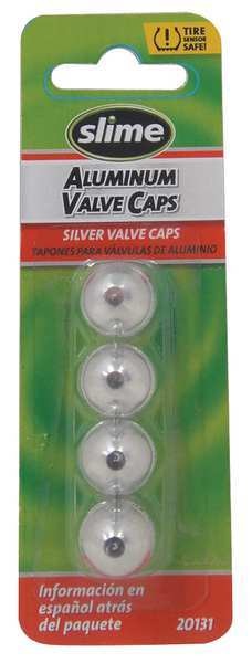 Anodized Valve Caps, 4 Pc., Silver