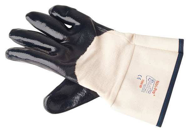 Cut Resistant Coated Gloves, 2 Cut Level, Nitrile, L, 1 PR