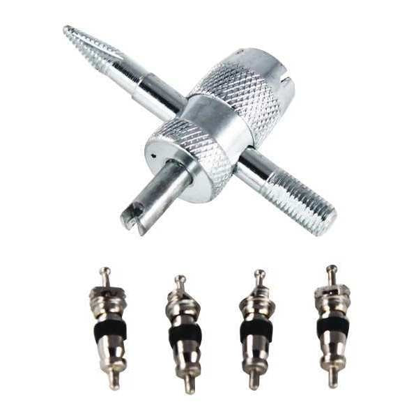 4-way Valve Tool, w/ Valve Cores