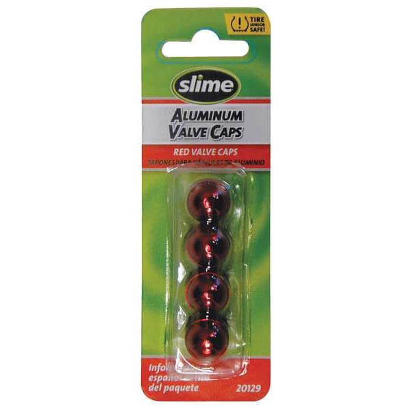 Anodized Valve Caps, 4 Pc., Red