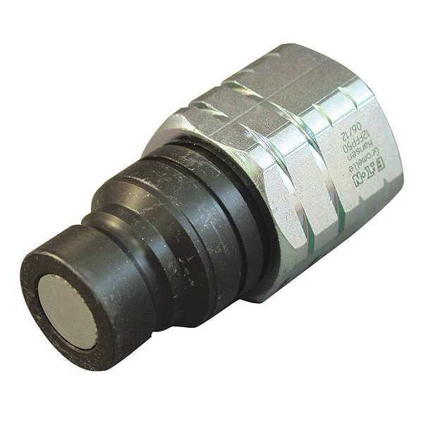 Hydraulic Quick Connect Hose Coupling, Steel Body, Push-to-Connect Lock, 1-1/16