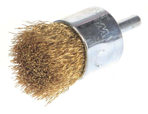 Crimped Wire End Wire Brush, Brass, 1