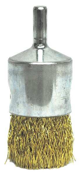 Crimped Wire End Wire Brush, Brass, 1