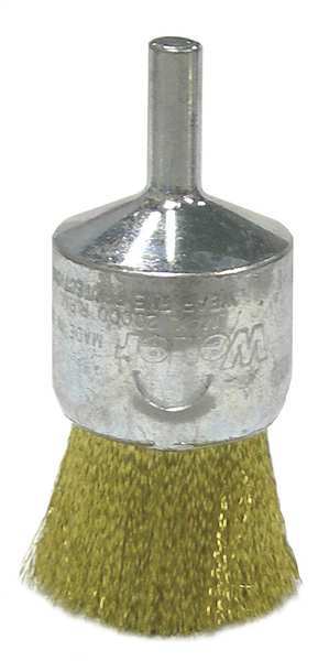 Crimped Wire End Wire Brush, Brass, 1