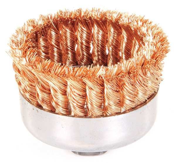 Knot Wire Cup Wire Brush, Threaded Arbor, 4