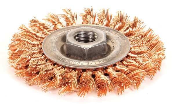 Twist Wire Wheel Wire Brush, Threaded Arbor