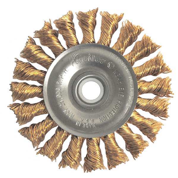 Twist Wire Wheel Wire Brush, Threaded Arbor