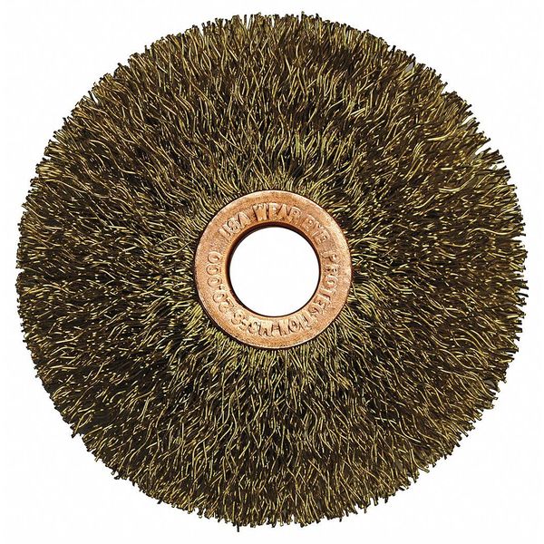 Crimped Wire Wheel Wire Brush, Arbor, 1-1/2