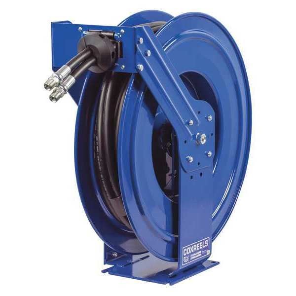 Dual Hydraulic Spring Rewind Hose Reel, 3/8
