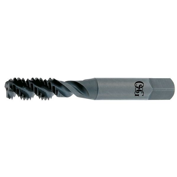 Spiral Flute Tap, #12-24, Bottoming, UNC, 3 Flutes, Bright