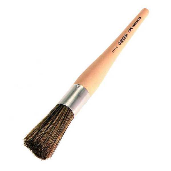 #8 Round Sash Paint Brush, China Hair Bristle, Plastic Handle, 1