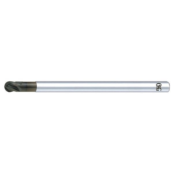 Carbide End Mill, Ball, 1/8in Dia., 3in OAL