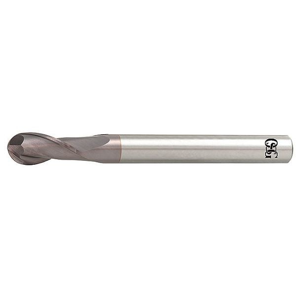 Carbide End Mill, Ball, 1/4in Dia., TiAlN