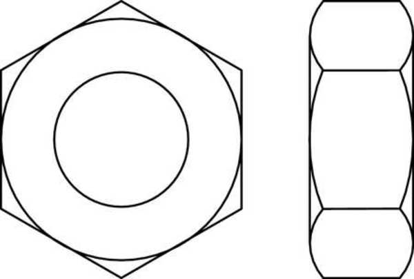 Hex Nut, 2-1/2