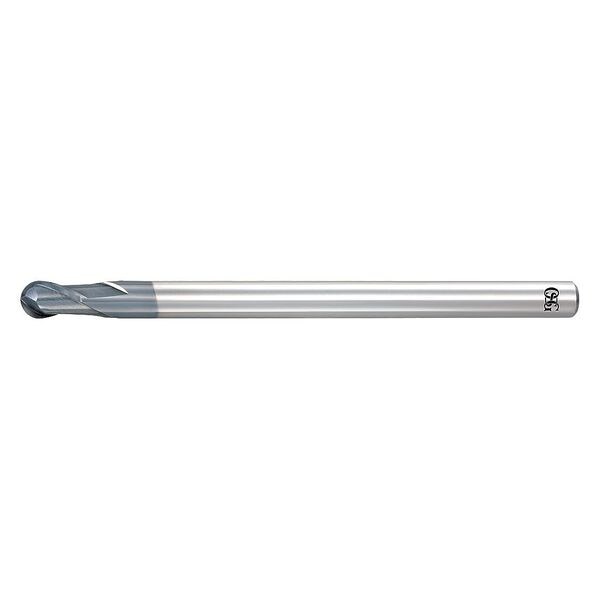 End Mill, Ball, 0.50mm D, 40.00mm OAL, 2FL