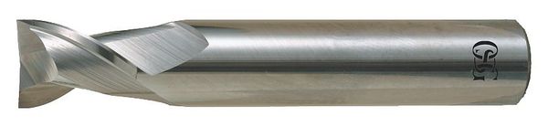 Carbide End Mill, Square, 3/16in Dia., 2FL