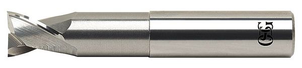 Carbide End Mill, Corner R., 3/4in D, 2FL