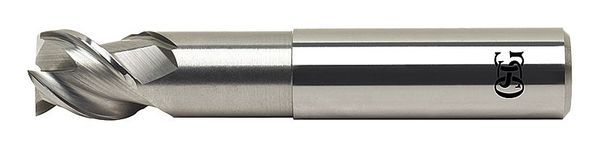 End Mill, Square, 1/4in Dia., 4in OAL, 3FL