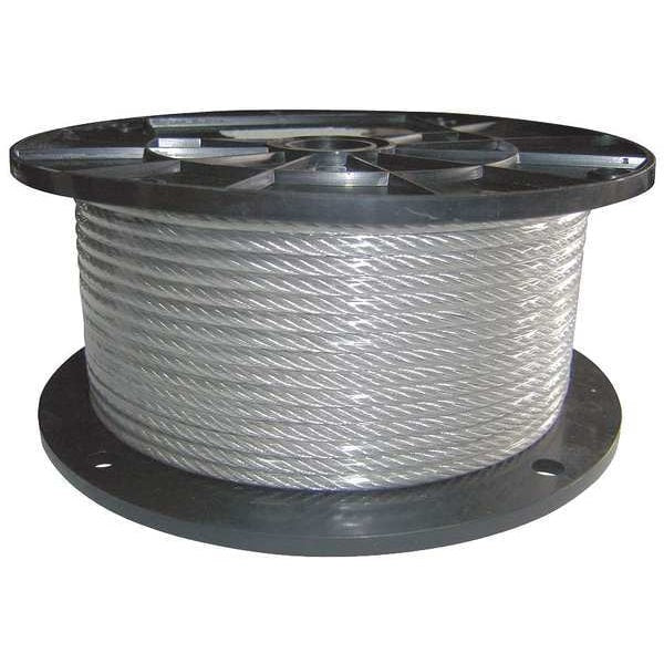 Cable, 1/8 in. dia., 25 ft., 7 x 7, SS