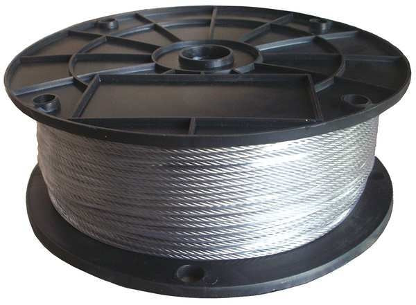 Cable, 1/4 in., 500 ft., 1 x 19, SS