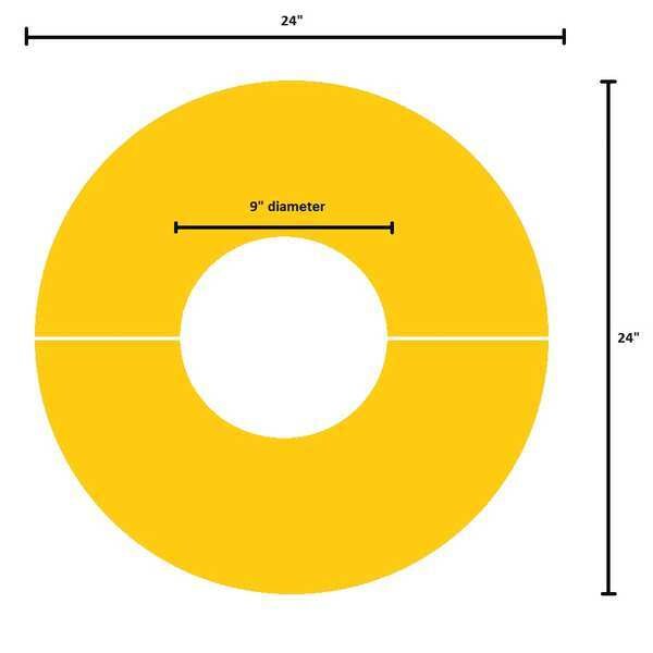 Column Protector, Yellow, 24inW, LLDPE