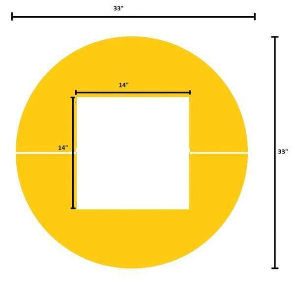 Column Protector, Yllw, 14inLx14inW, LLDPE