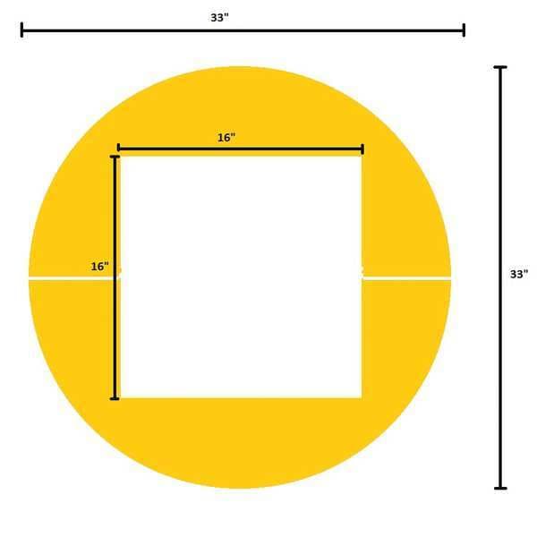 Column Protector, Yllw, 16inLx16inW, LLDPE