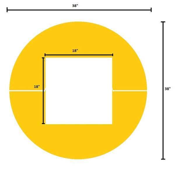 Column Protector, Yllw, 18inLx18inW, LLDPE