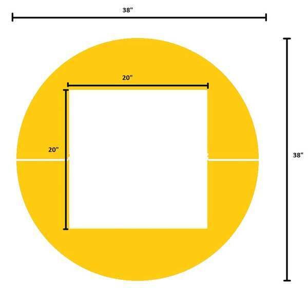 Column Protector, Yllw, 20inLx20inW, LLDPE