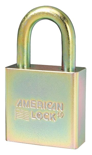 Padlocks, Keyed Alike, Standard Shackle, Rectangular Steel Body, Boron Shackle, 3/4 in W