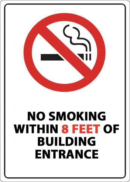 No Smoking Window Decal, 7