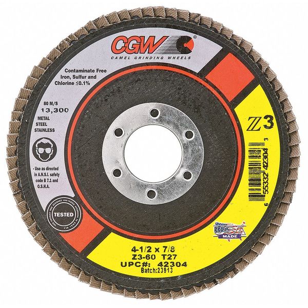 Flap Disc, 60 Grit, Poly-Cotton