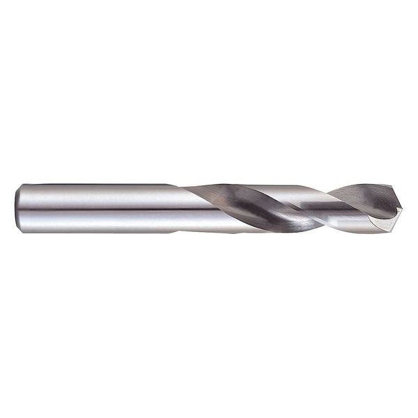 Screw Machine Drill Bit, 27/64 in Size, 135  Degrees Point Angle, High Speed Steel, TiN Finish