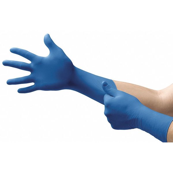Exam Gloves, Nitrile, Powder Free, Blue, S, 100 PK
