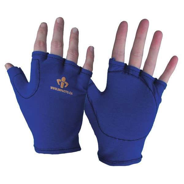 Impact Glove, S, Bl/Ylw, GrainLeather, Right