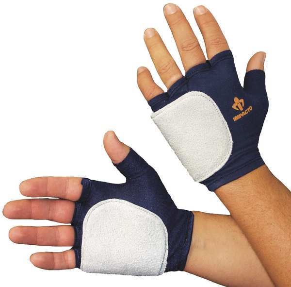 Impact Gloves, S, Bl/Gr, SuedeLeather, Right