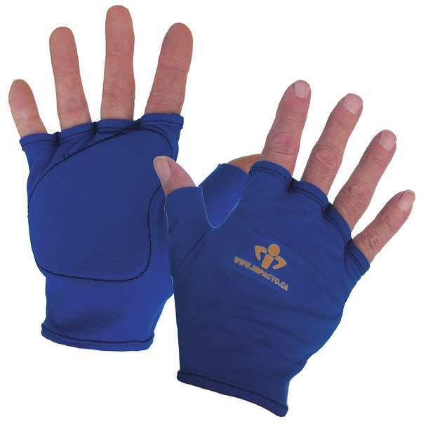 Impact Gloves, S, Blue, Fingerless, Left