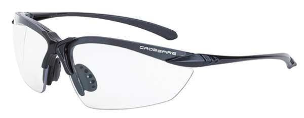 Safety Glasses, Wraparound Clear Polycarbonate Lens, Scratch-Resistant