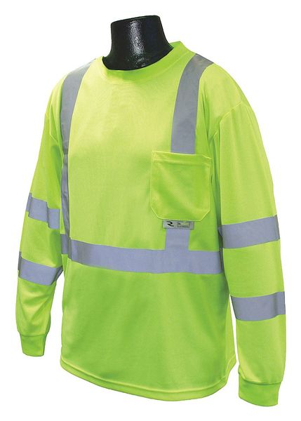 Long Sleeve Shirt, M, 50-13/16 in., Green