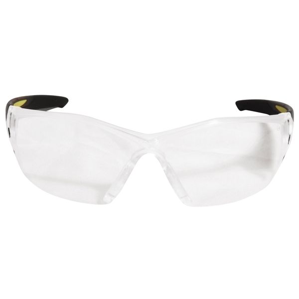 Safety Glasses, Wraparound Clear Polycarbonate Lens, Scratch-Resistant