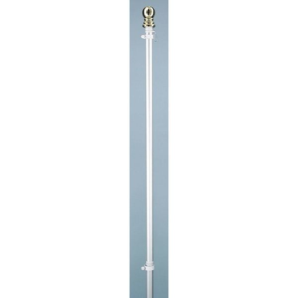 Flag Pole, Hanging and Spnning, White, 5 ft