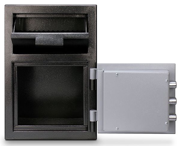 Depository Safe, with Key Lock 86 lb, 1 cu ft, 12 ga Steel